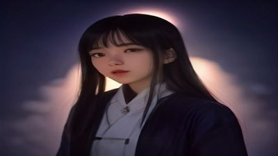 雨夜街头一个人撑伞独自行走背影孤独路灯光晕映在湿润路面情感压抑